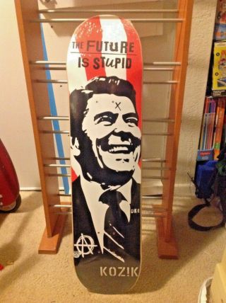 In Shrink Frank Kozik Ronald Reagan Anarchy Artist Skateboard Deck