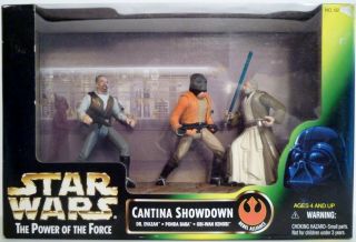 Cantina Showdown Star Wars Power Of The Force 3.  75 " Inch Figures 3 - Pack 1997