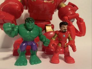 IMAGINEXT Hasbro Marvel HULK BUSTER W/ Tony Hawk and Hulk Figures 2