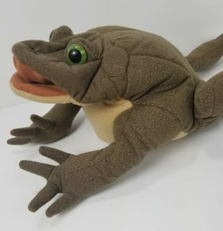 Folkmanis Folktails Furry Folk Hand Puppet Frog Plush 15 