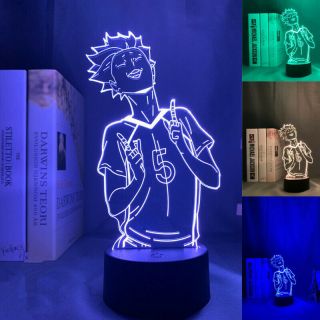 Haikyu 3d Led Night Light Anime Tendou Satori Table Lamp For Room Decor Kid Gift