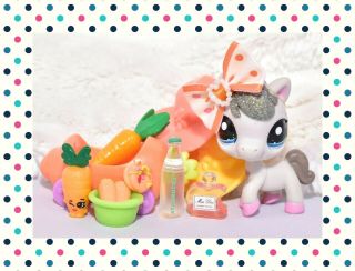 ❤️authentic Littlest Pet Shop Lps 2302 Pink Gray Glitter Sparkle Pony Horse❤️