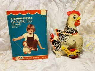 Fisher Price Cackling Hen,  With Box