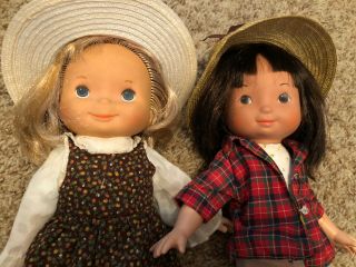 1978 Vintage Fisher Price Dolls My Friend Jenny & Mandy Outfits 16” 2