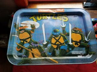 1988 Teenage Mutant Ninja Turtles Metal Tv Tray