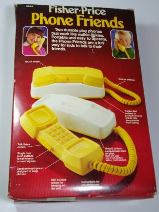 Vintage 1984 Fisher Price Phone Friends Walkie Talkies Play Phones 0814