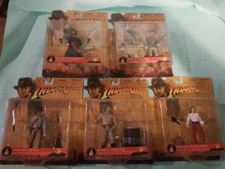 Indiana Jones Complete Set Of Disney Rare Retro Collector Action Figures