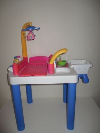 Fisher Price Little Mommy Activity Table / Nursery Center With Sound