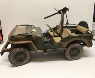 2002 Hasbro Gi Joe 1941 World War Ii Jeep Willys W Muddy Tires 21” 1:6 Scale