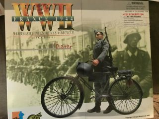 Dragon France 1944 Wehrmacht Infantry Man W Bicycle Dieter 12 " Figure