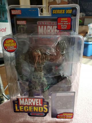 2004 Marvel Legends Series Viii Man - Thing With Trading Card