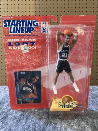 Vintage Nba San Antonio Spurs Tim Duncan 1997 Extended Series Starting Lineup