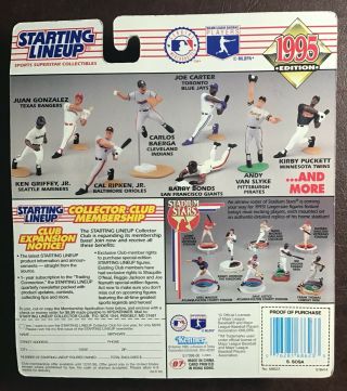 1995 Edition Kenner Starting Lineup Sammy Sosa Chicago Cubs MLB 2