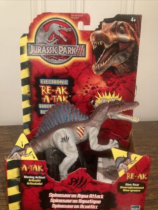 Jurassic Park Iii Re - Ak A - Tak Electronic Spinosaurus Aqua Attack Hasbr 2000