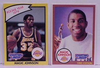 1990 Magic Johnson Kenner Slu Starting Lineup Cards Lakers Hof Rare Nm -