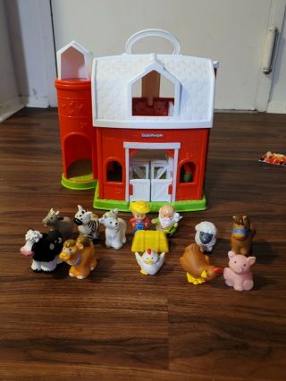 Fisher Price Little People Animal Friends Farm Barn Playset W/sound Figures