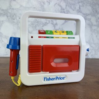 Vintage Fisher Price Tape Cassette Player Recorder Microphone 2017 No Cassette