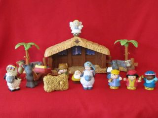Fisher Price Little People Musical & Lights Christmas Story Nativity Set W/box