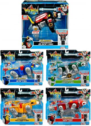 Voltron 84  Legend Classic 4 Lions Series Red Yellow Blue Black
