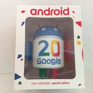 Android Mini Collectible Figurine " 20 Years Of Google " Anniversary Edition