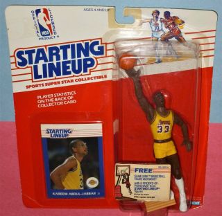 1988 Kareem Abdul - Jabbar 33 Los Angeles Lakers Free_s/h 1st Starting Lineup