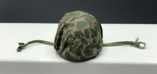 Army Helmet W/ Camo Cover - 1/6 Scale - Gi Joe Action Figures