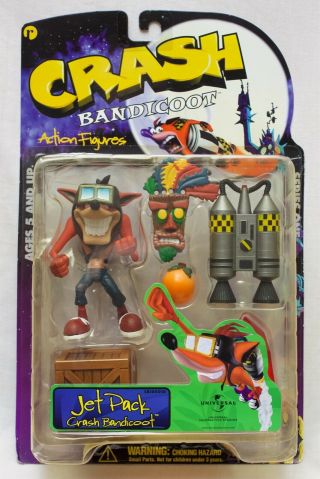 Crash Bandicoot Jet Pack Crash Bandicoot Action Figure Toy 1998 Series 1