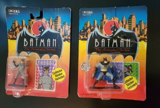 Batman The Animated Series 1992 Ertl Batman & Catwoman Die Cast Metal Figures