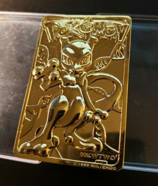 Mewtwo 23k Gold Plated Trading Card Limited Edition - Pokemon 1999