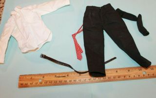 1/6th Scale For 12 " Inch Figure White Shirt Tie Pants Belt 1:6 Plastic 700
