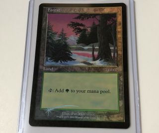 Magic The Gathering Mtg Forest Arena Foil Ice Age Lp