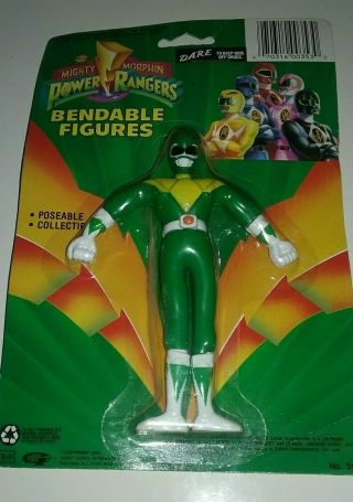 Vintage1993 Mighty Morphin Power Rangers Bendable Figure Green Ranger Tommy