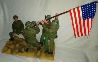 Action Man Gi Joe 12” 1/6 Sotw Iwo Jima Ww2 1941 - 1945 Flag Raising Figures Set