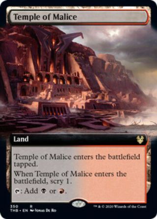 1x Temple Of Malice - Foil - Extended Art Mtg Theros Beyond Death Nm Magic Foil