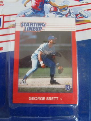 George Brett 1988 Kenner Baseball Starting Lineup Royals Jersey Rookie Card Rare 3