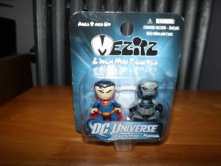 Mez - Itz 2 Inch Mini Figures,  Superman And Mongul Dc Universe Figures,  Nip,  2011