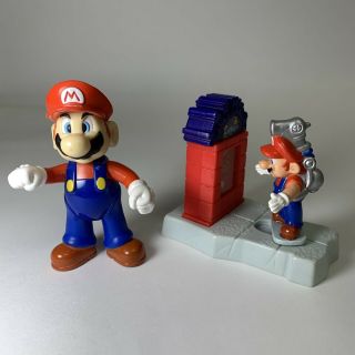 4” Mario Bros.  Mario Poseable Action Figure Burger King 2002 Nintendo Toy