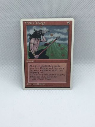 Winds Of Change Fourth Edition 1995 Magic The Gathering Mtg Vintage Card Nm - Lp
