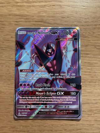 Pokemon Card Dawn Wings Necrozma Gx Holo Full Art Ultra Prism 143/156