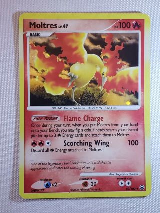 Moltres 10/100 Majestic Dawn Holo Ultra Rare Pokemon Card