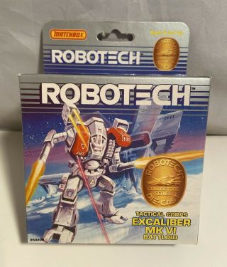 1985 Matchbox Robotech Tactical Corps Excaliber Mk Vi Battloid Box Only