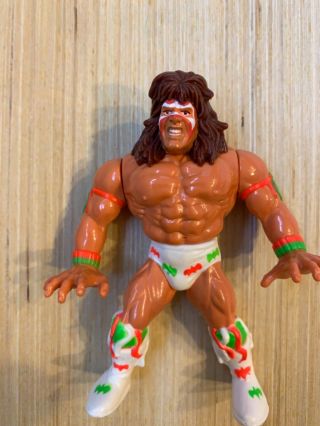 Vintage 1991 Wwf Action Figure The Ultimate Warrior Hasbro Titan Sports Loose