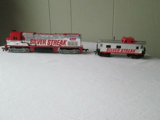 Tyco Silver Streak Locomotive 4301 with Matching Caboose HO Scale 2