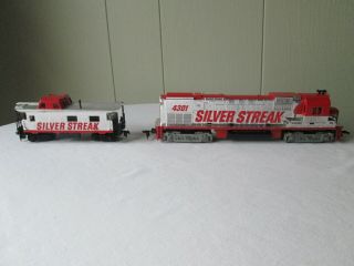 Tyco Silver Streak Locomotive 4301 with Matching Caboose HO Scale 3