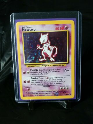 Mewtwo 10/102 - Nm - Holo Rare - Base Set - Pokemon Card - Near