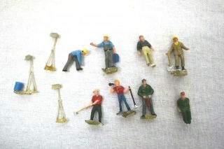 Vintage Ho Men At Work And Lighting 12 Figures