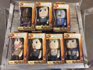 Walking Dead Wind - Up Figurines.  Full Set Of All 7.