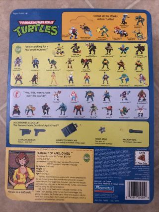 Teenage Mutant Ninja Turtles April O ' Neil 1990 Playmates 2
