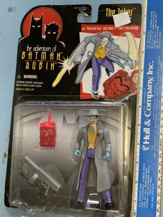 Vintage 1997 Action Figure Machine Gun Joker Batman The Animated Series Kenner