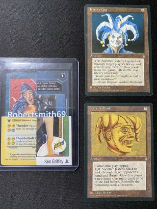 2x Jester’s Mask & Cap Nm/nm - Ice Age Reserved List Mtg Ice Magic The Gathering